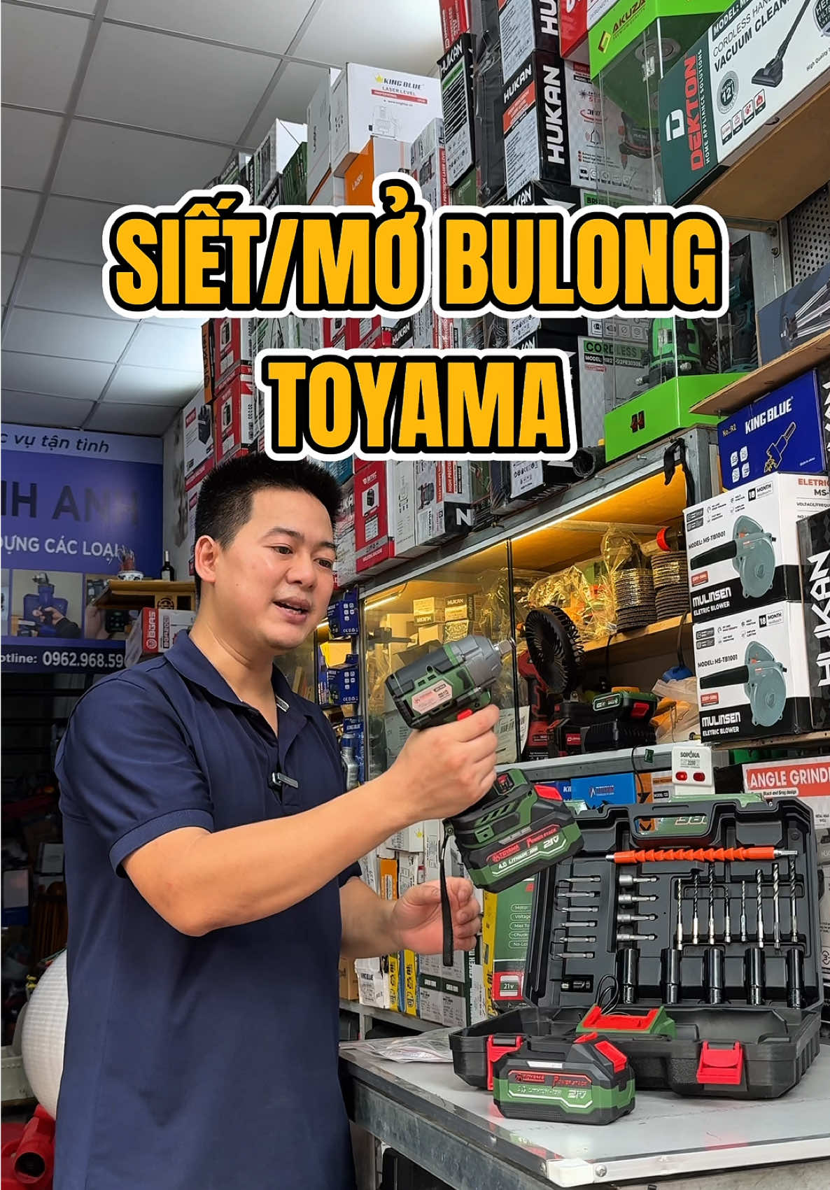 Máy SIẾT/MỞ bulong chính Toyama 380Nm #DienmayAnhAnh #Toyama #Bulong