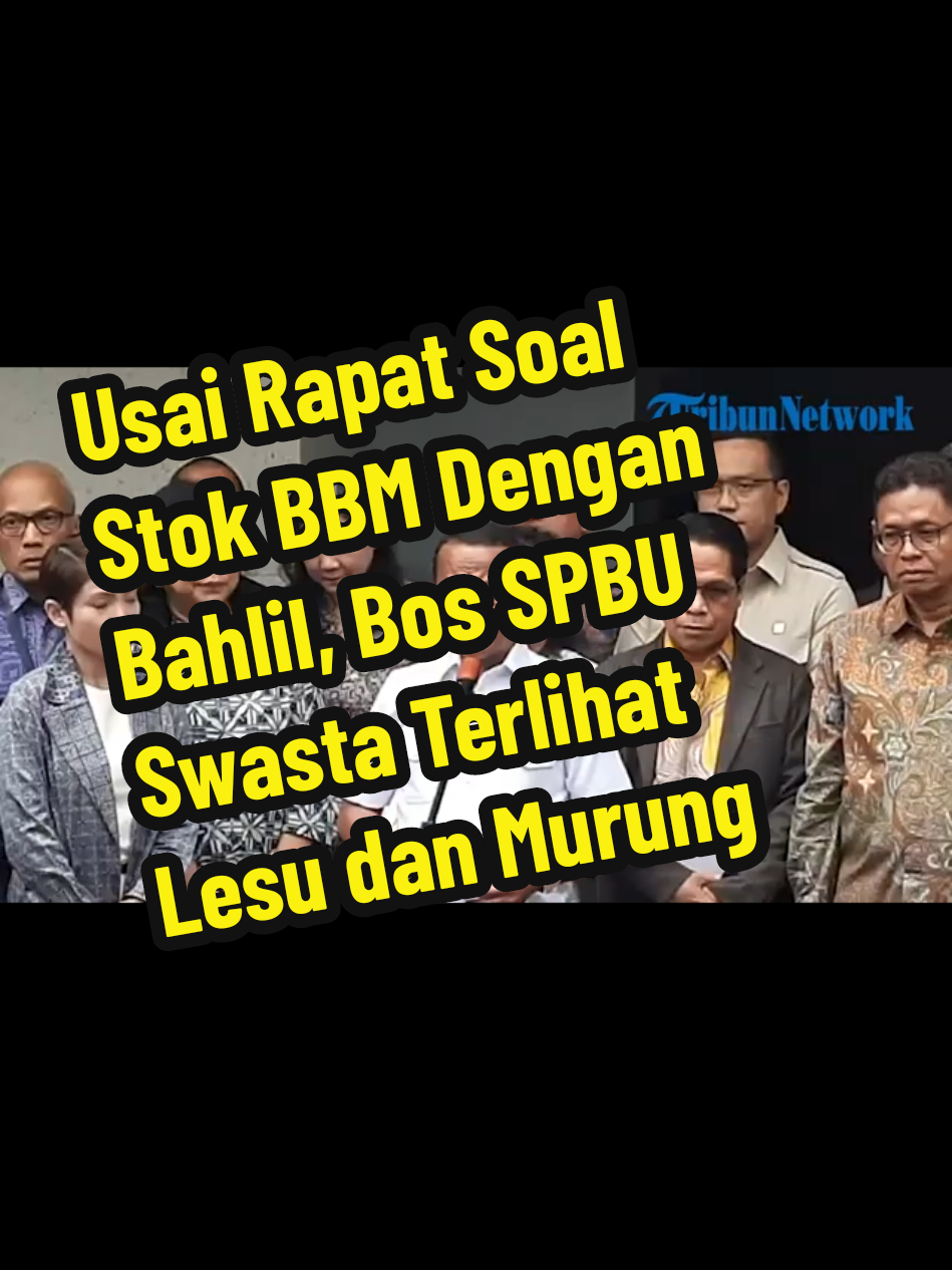 Terekam wajah muram para bos SPBU swasta usai melakukan rapat dengan Menteri Energi dan Sumber Daya Mineral (ESDM) Bahlil Lahadalia.  Rapat tersebut terkait dengan kelangkaan stok bahan bakar minyak (BBM) swasta yang terjadi usai pemerintah ogah menambah kuota impor BBM.  Rapat yang digelar di Gedung Kementerian ESDM, Jakarta Pusat itu berlangsung pada Jumat #shell #spbu #pertamina #bahlil #bbm 