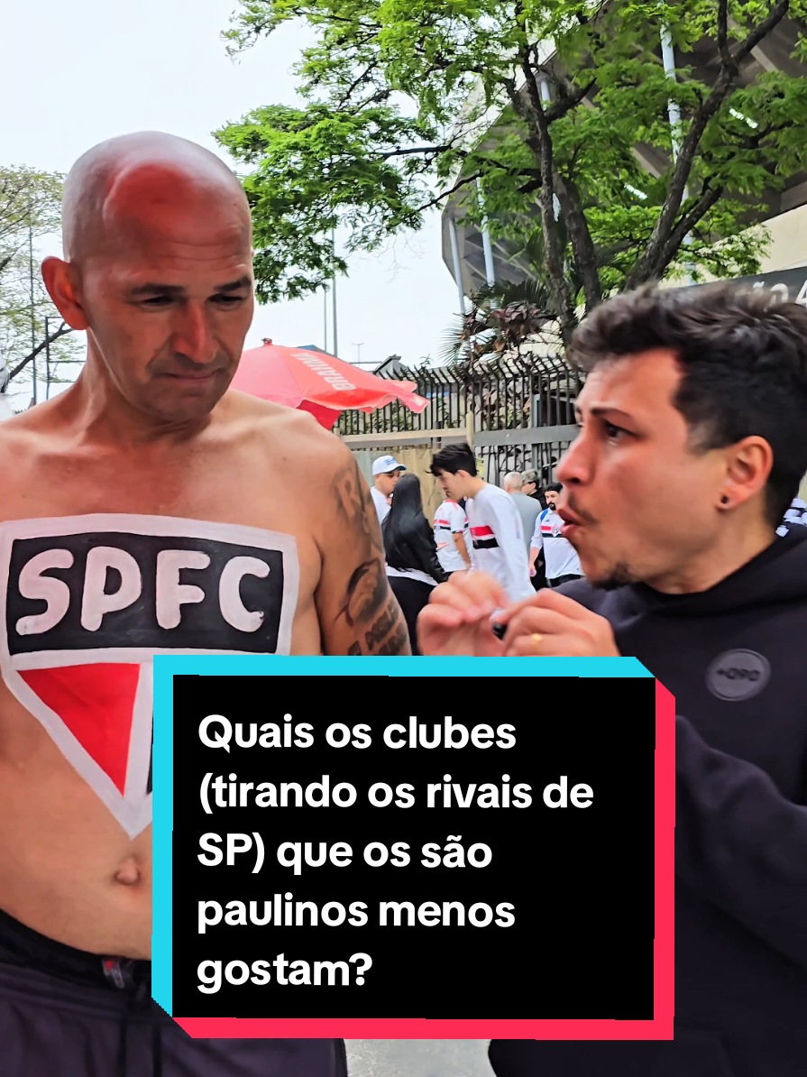 Chegou a hora de descobrir quais são os clubes (tirando os rivais de SP) que os são paulinos menos gostam! E aí? Algum te surpreendeu?