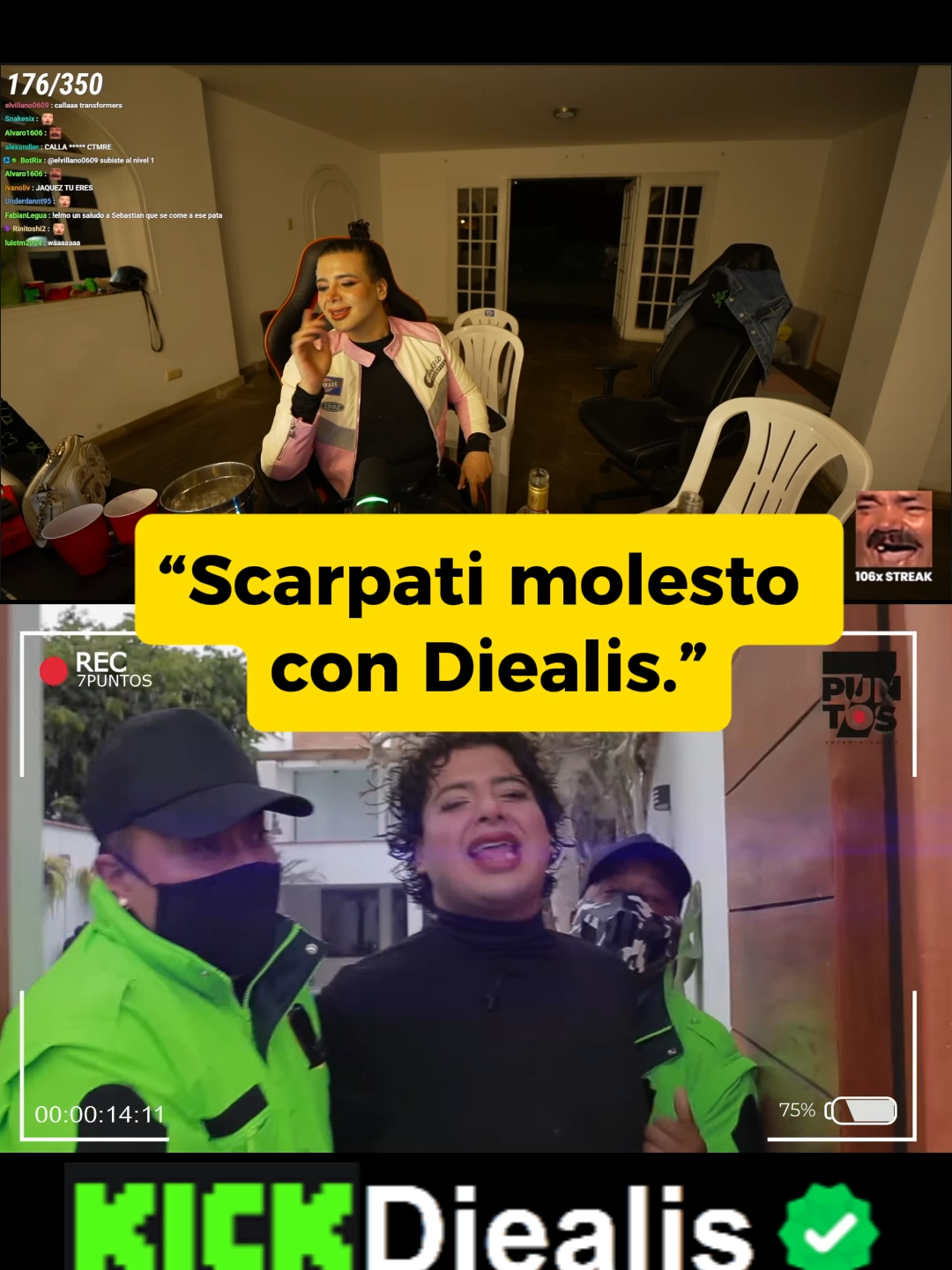 “Scarpati molesto  con Diealis.” #diealis #foryoupage #viral #patada #parati #fyp #humor @diealis1 @giancarloscarpati