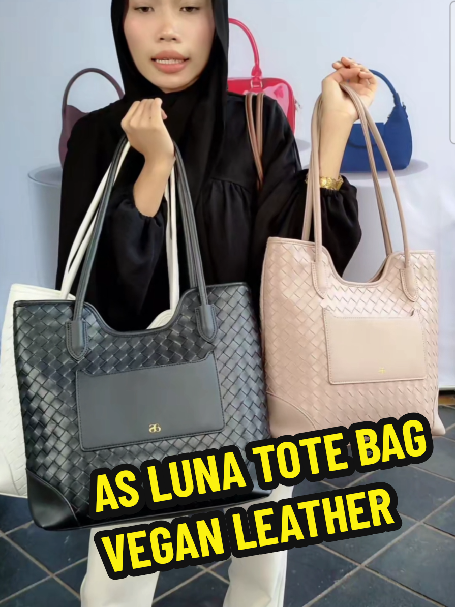 AS LUNA TOTE BAG VEGAN LEATHER #begaliffsyukri #totebag #handcarrybag #terlajaklaris #yanavariousshop 