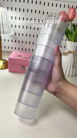 6pcs set acrylic crystals tumbler #crystaltumbler #acryliccup 