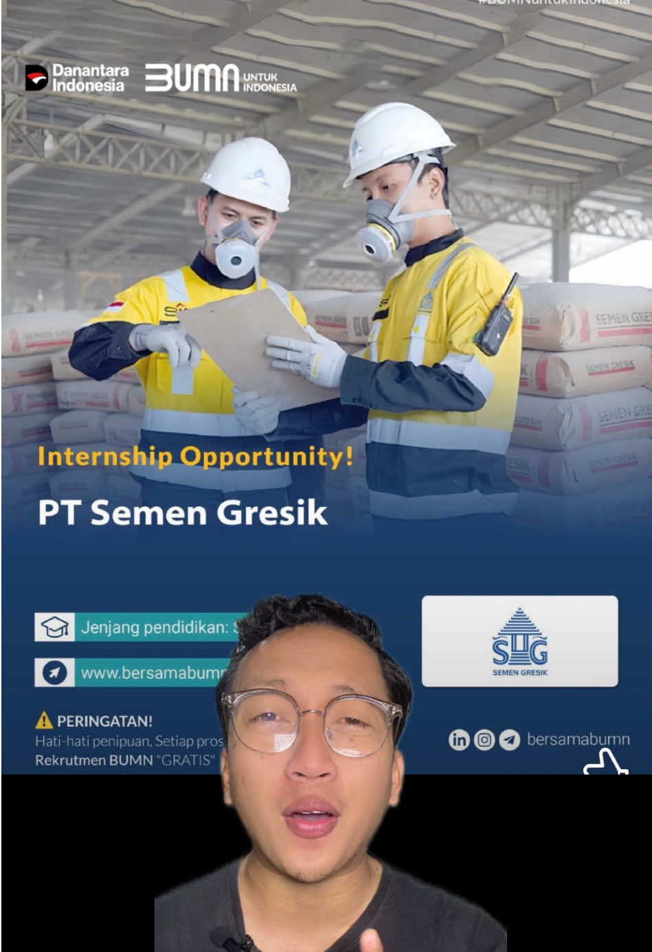 🎯 Info Loker Terbaru 2025 Lowongan Magang BUMN PT Semen Gresik 👉 Cek info Selengkapnya: https://www.bersamabumn.com/magang/pt-semen-gresik/ • 🔄 Feel Free to Share ☺🙏 #carikerja #infoloker #lowongankerja #lokerbumn #lokerterbaru 