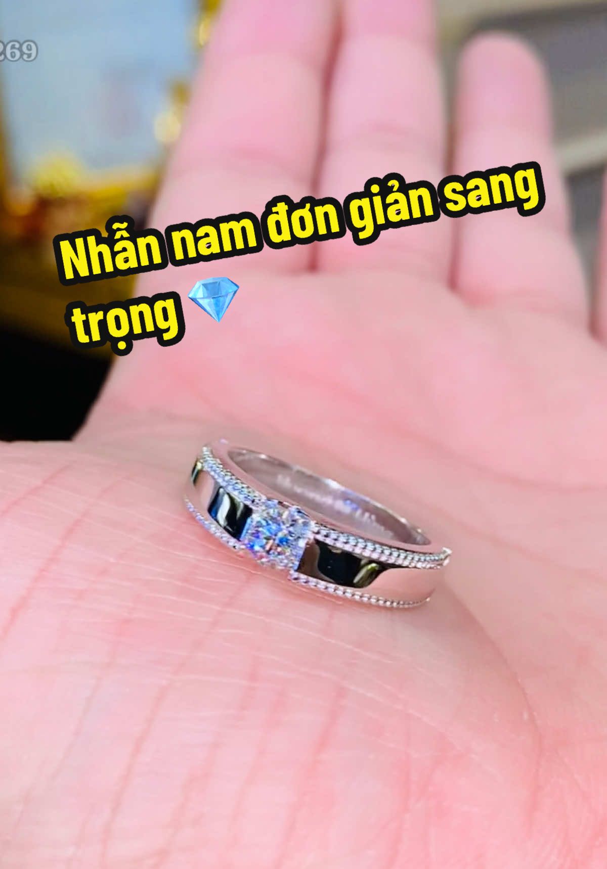 Nhẫn nam đơn giản sang trọng 💎 #tamluxury #diamond #jewelry #gia #xuhuong 