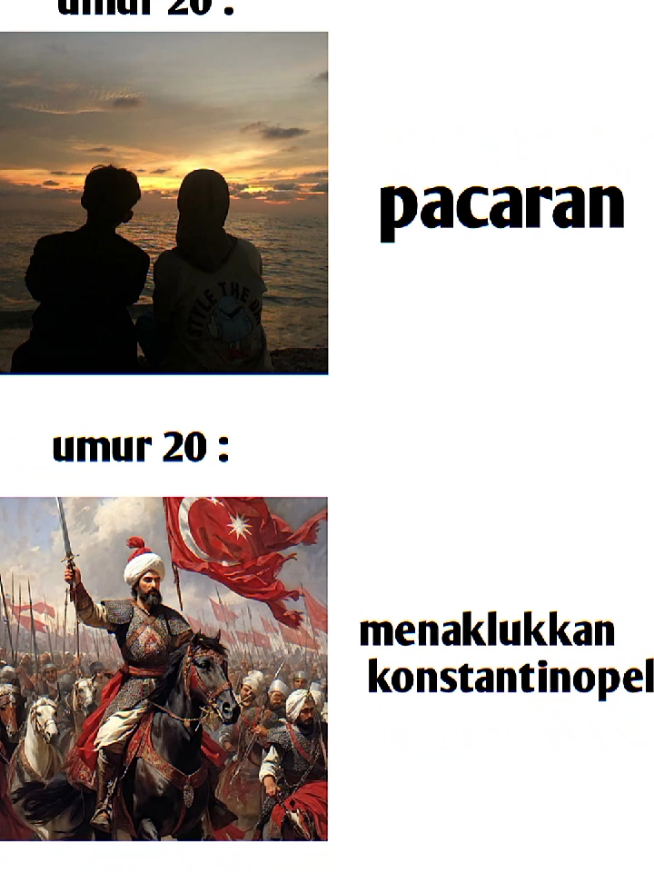 fakta Sultan Mehmed II saat menaklukkan Konstantinopel: 1.Usia Muda dan Ambisi Besar. Sultan Mehmed II naik takhta pada usia 19 tahun pada tahun 1451. Sejak usia 12 tahun, ia sudah memiliki ambisi besar untuk menaklukkan Konstantinopel, yang dianggap sebagai pusat Kekristenan Ortodoks. Penaklukan ini juga dianggap sebagai perwujudan ramalan Nabi Muhammad SAW. 2.Persiapan Militer yang Matang. Untuk menaklukkan benteng yang terkenal sangat kuat, Mehmed II melakukan persiapan besar-besaran. Ia mengerahkan sekitar 80.000 hingga 150.000 pasukan, 320 kapal perang, dan yang paling penting, ia menciptakan meriam raksasa yang disebut 
