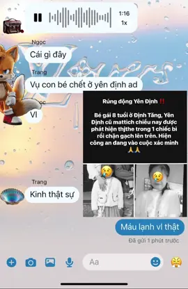 Lời kể của 1 người dân( mình đc chia sẻ) vụ bé gái ở Yên Định bị…….rồi bỏ vào bao chiều qua 20/9 . Nghe xong thực sự mình thấy quá máu lạnh và dã man😢#bégái8tuổiyênđịnhthanhhoá #thanhhoa36#xuhuong