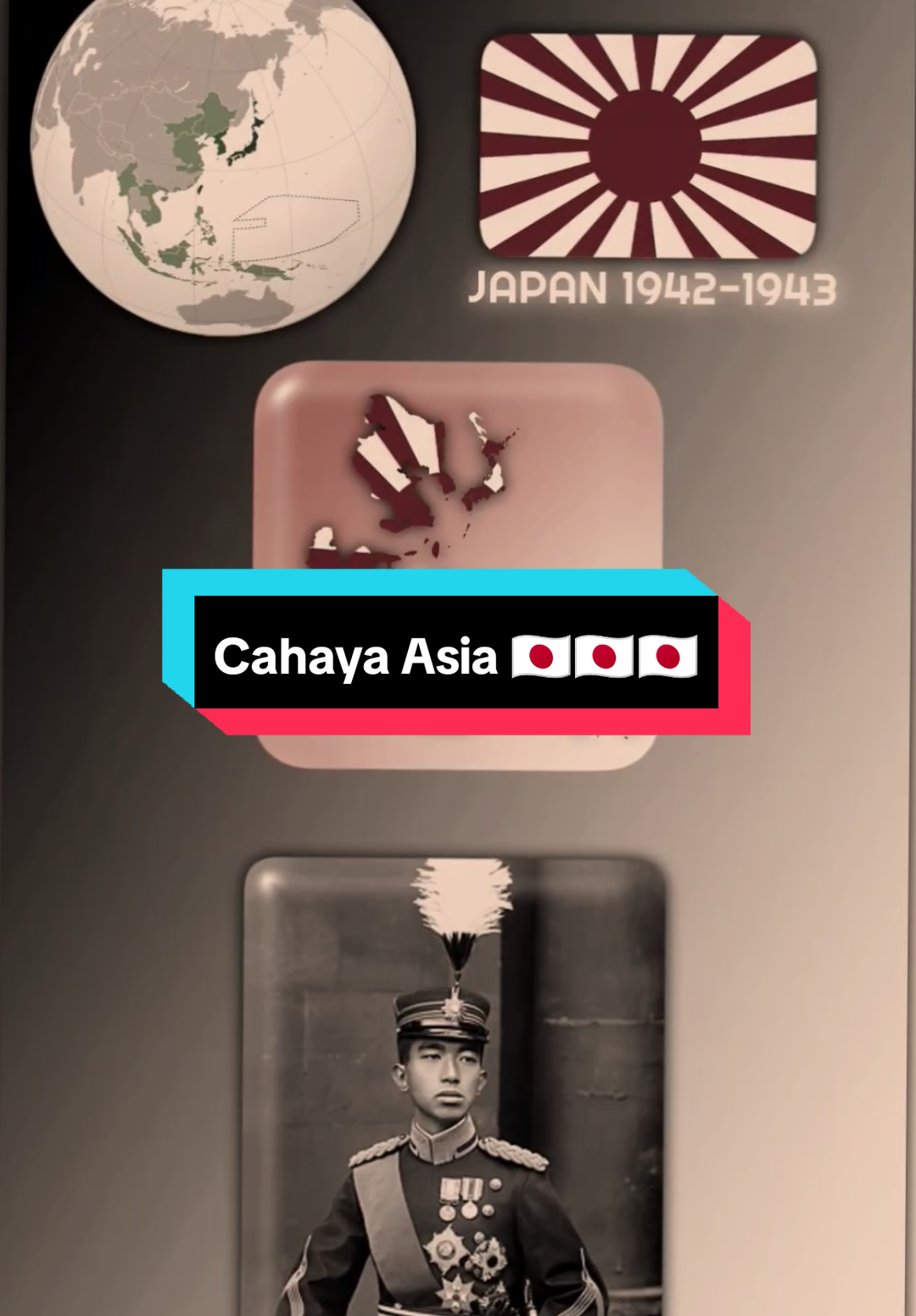 Penakluk Asia tenggara 🇯🇵 👇👇👇 Kekaisaran Jepang di bawah pemerintahan Kaisar Hirohito melakukan ekspansi militer yang luas di Asia pada tahun 1930-an dan 1940-an. Beberapa wilayah yang diduduki Jepang antara lain: - Cina: Jepang menginvasi Manchuria pada tahun 1931 dan melanjutkan penaklukan Cina pada tahun 1937, disertai dengan kejahatan perang seperti pembantaian dan pemerkosaan massal di kota Nanking. - Asia Tenggara: Jepang mengirim pasukan untuk menduduki Indocina Perancis (Kamboja, Laos, dan Vietnam), Singapura, Malaysia, Filipina, dan Papua Nugini. - Indonesia: Jepang menduduki Indonesia dari tahun 1942 hingga 1945, dengan Hirohito dikenal sebagai Tenno Heika yang berarti 