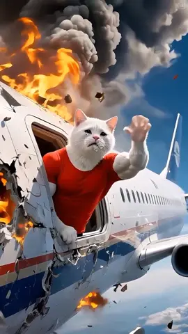 Dad Cat saved his Family fro🙀 #catsoftiktok #cat #cute #aiart #ai #poorcat #catlover