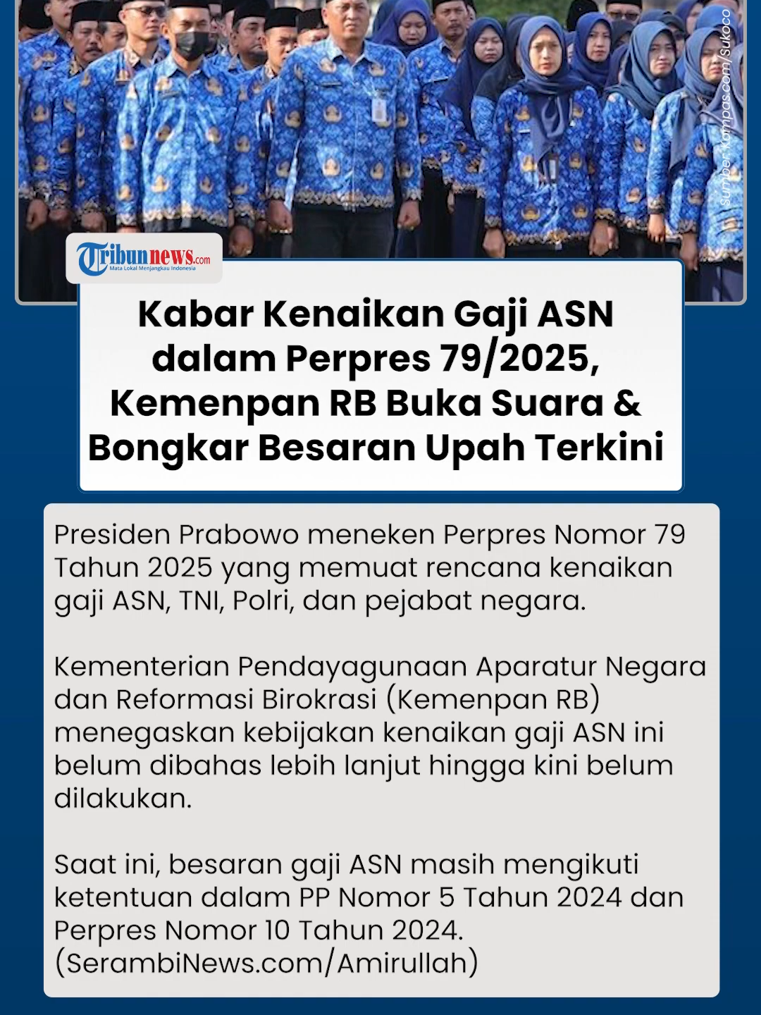 Kemenpan RB Buka Suara soal Isu Kenaikan Gaji ASN di Perpres 792025, Berikut Besaran Upah Terkini #kemenpan #gaji #beritaterkini #tiktokberita #asn
