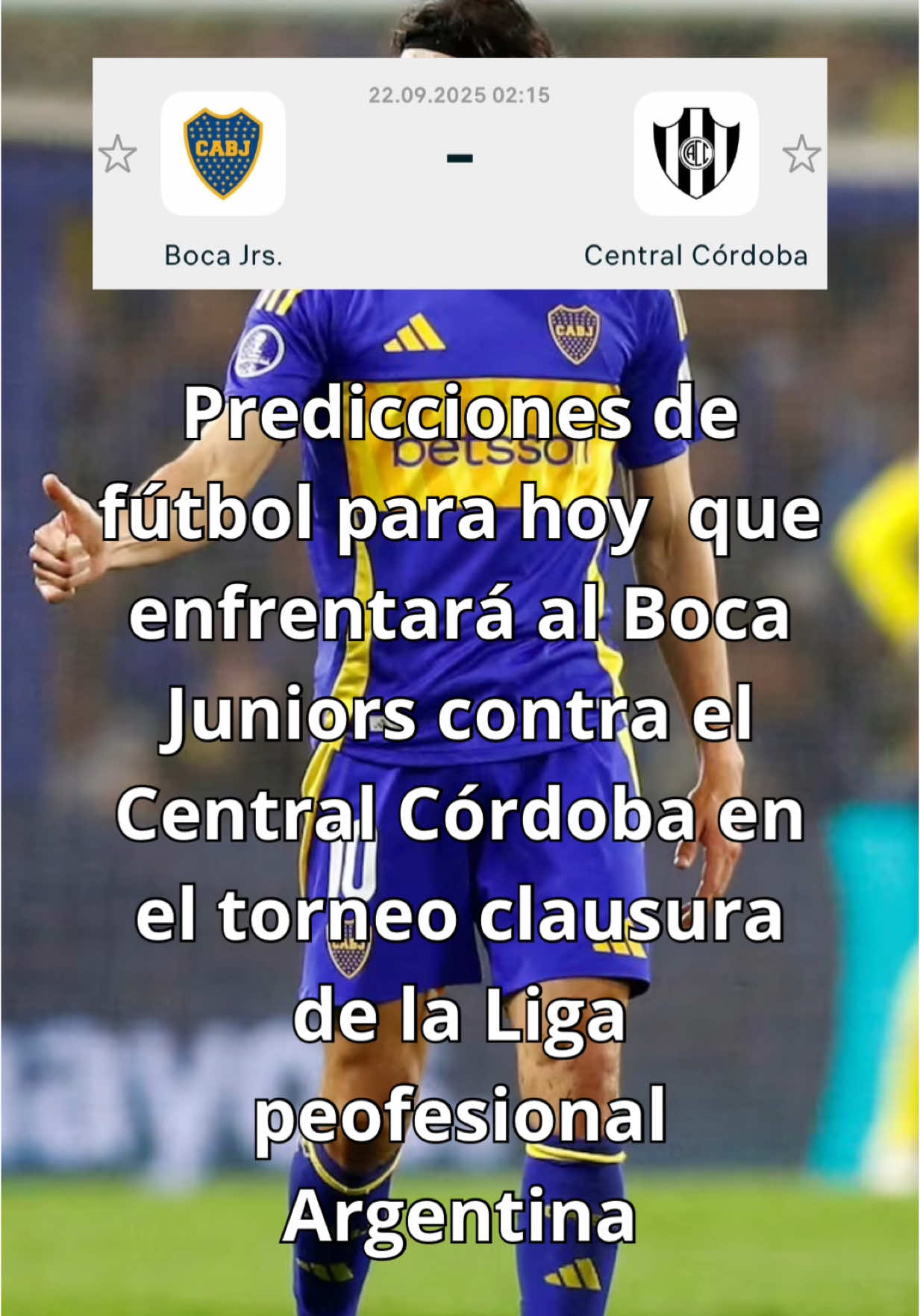 Predicciones de fútbol hoy para el partido de Boca Juniors contra Central Córdoba del torneo clausura de la liga profesional Argentina! 🇦🇷⚽️ #Viral #fyp #futbol #futebol #footballtiktok #TikTokDeportes #futebol #argentina #argentina🇦🇷 #futbolargentino #liga #boca #bocajuniors #bombonera #bostero #buenosaires #ligaprofesional #clausura #cordoba #cordobaargentina #centralcordoba #argentinatiktok
