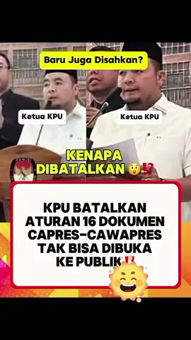 Poin apa saja yang dibatalkan KPU.  #fypシ゚ #virall #kpu 