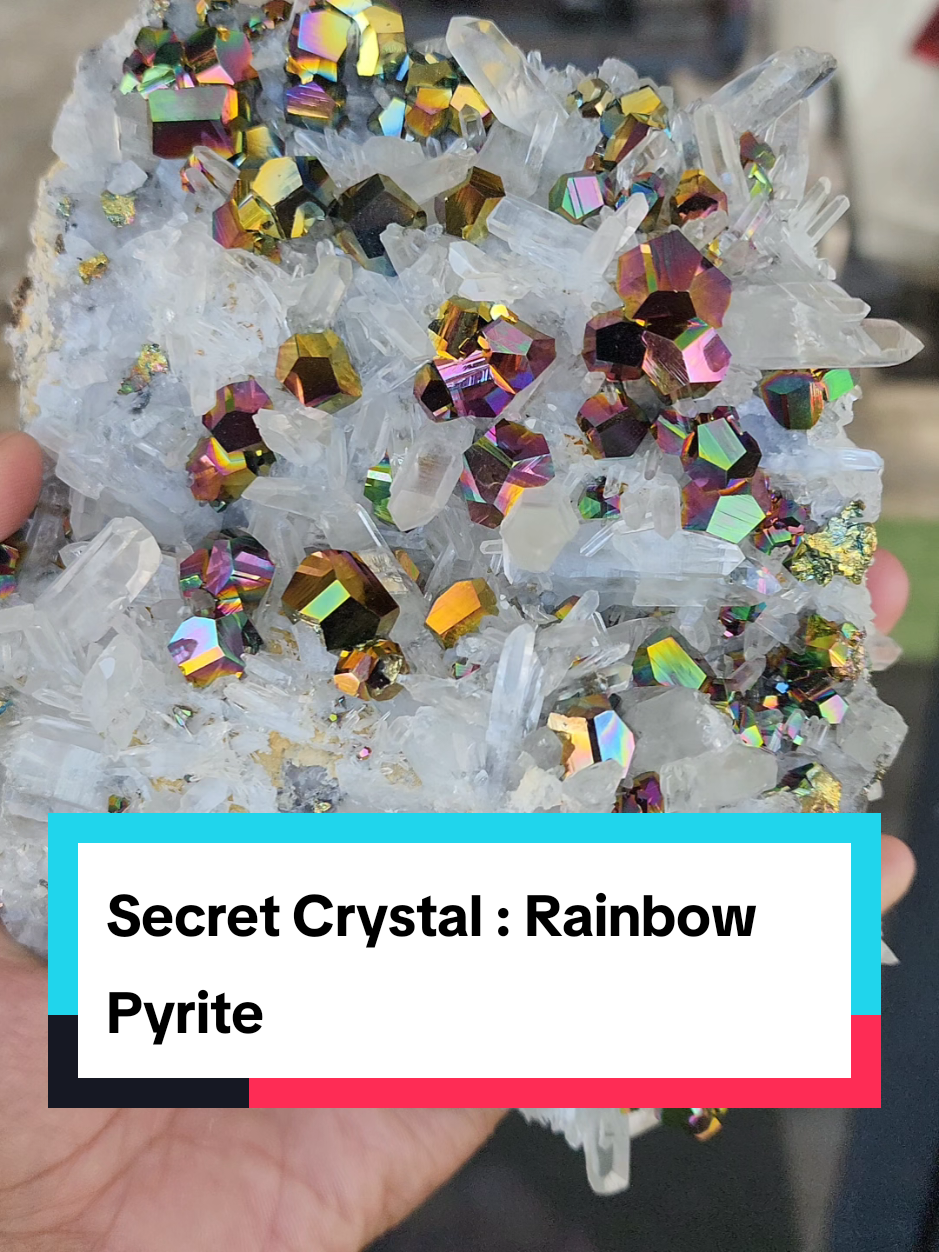 Secret Crystal : Irisdescen Rainbow Pyrite, ทำไมถึงมีสีรุ้ง #ความรู้เรื่องหิน #วิทยาศาสตร์ #ไพไรต์รุ้ง #pyrite #rainbowpyrite 