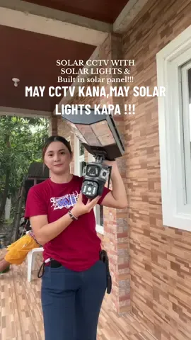 SOLAR CCTV WITH SOLAR LIGHTS NO NEED ELECTRICITY BILLS SUPER TIPID . #solarcctv #solarcctvcamera #solarcctv360 #cctvsolar #cctvcamera 