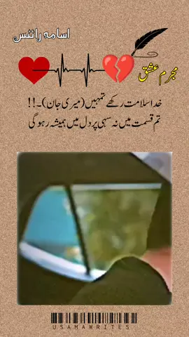 خدا سلامت رکھے تمہیں (میری جان) 💖🥀👀 #Hayee #sadstory #statuspoetry #truelines #truelines 