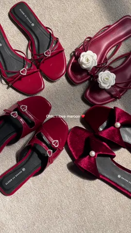 Bold in maroon — where grace meets power❤️#elsondebrand #walklikeaqueen #sandalwanita #localbrand #heelswanita #heelsmurah 
