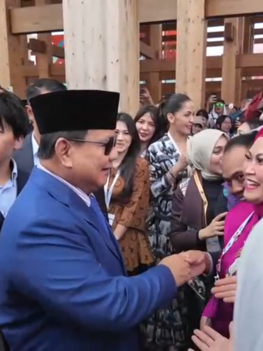 Momen Presiden di sambut diaspora di pavilun Indonesia Osaka Expo 2025 #prabowosubianto #indonesia🇮🇩 #xybcafyp #fyp #jepang 