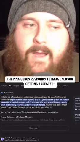 What sentence should raja Jackson receive?  #UFC #mma #guru #ufc_mma_sport #raja 
