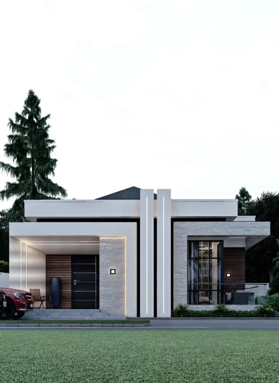A distinct bungalow designed to turn heads. A 4bedroom contemporary masterpiece.. #sunday #4bedroom #bungalow 