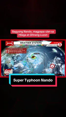 Posibleng makaranas ng mga pag-ulan sa Hilaga at Gitnang Luzon ngayong Linggo, Sept. 21, dahil sa epekto ng Super Typhoon #NandoPH. #FrontlineWeekend