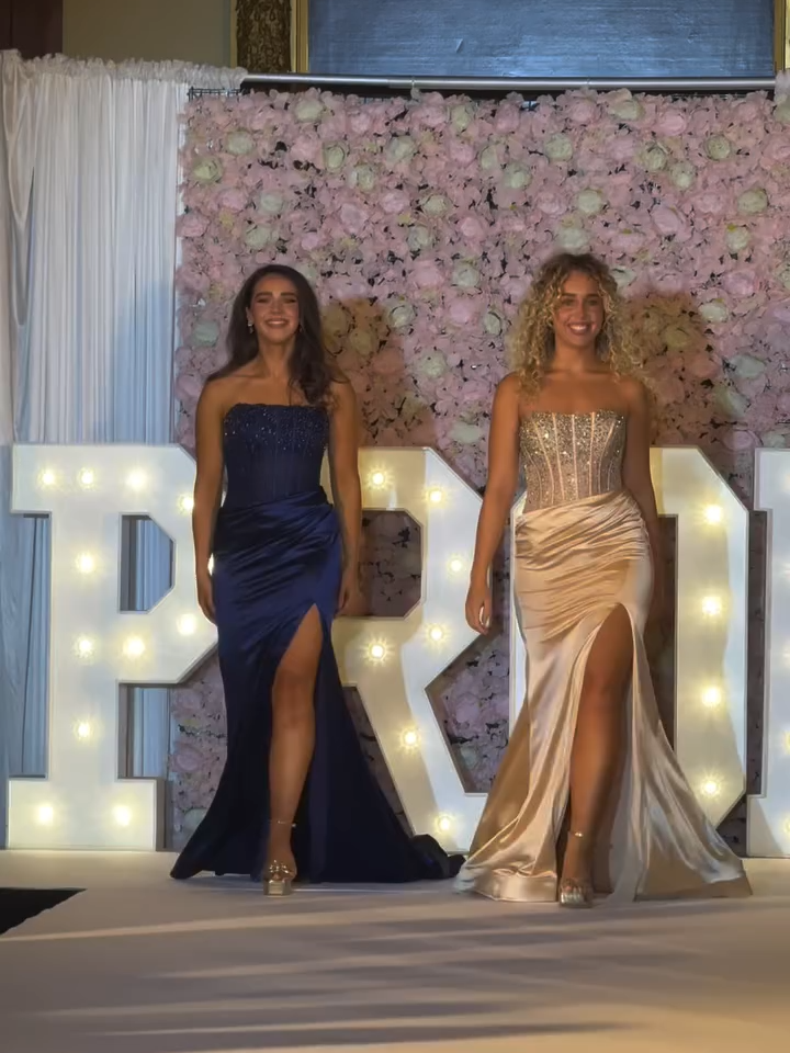 Hey Nina! 🤩🫶🏼 How stunning is our new corset dress?! Which is your favourite colour? Champagne or dark royal?! 🫶🏼 #prom2026 #promdress #prom #formaldress #partydress #promreveal
