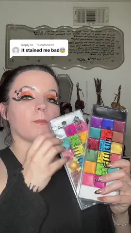 Replying to @️ guys trust me this process will get anything off!! #halloweenmakeup #halloweenlooks #facepaint 