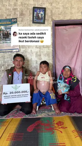 Membalas @adzkianada12Alhamdulillah, amanah uang donasi untuk membantu pengobatan Adik Wildan, penderita bocor saringan ginjal di Garut, telah diserahkan. Total donasi terkumpul sebesar Rp 20.000.000,- 🥹🙏 Dana tersebut insyaAllah akan digunakan untuk biaya pengobatan Adik Wildan serta kebutuhan pendukung lainnya selama proses perawatan. Terima kasih yang sebesar-besarnya kepada para donatur dan sahabat semua yang telah ikut berkontribusi. Semoga Allah membalas dengan kebaikan berlipat ganda. 🤲✨ 