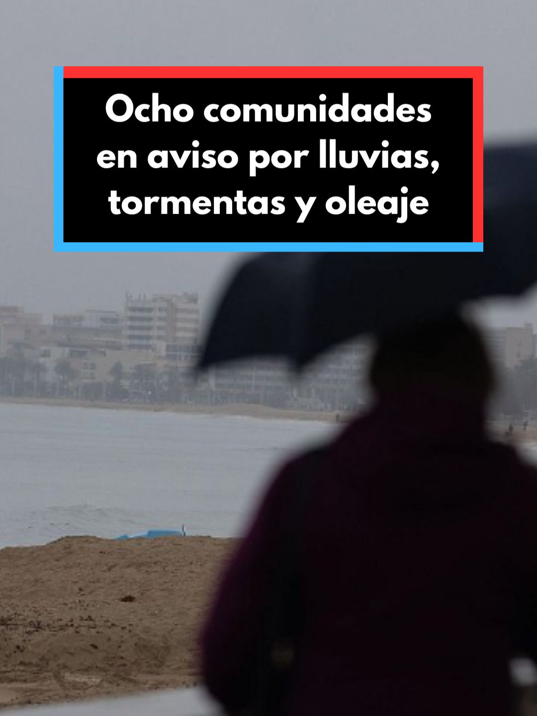 🌧️ Ocho comunidades españolas en aviso por lluvias, tormentas y oleaje.  La Aemet ha activado el aviso naranja en Aragón, Cantabria y la Comunidad Valenciana, y el amarillo hasta el mediodía en Navarra y País Vasco. Se prevé un descenso prácticamente generalizado de las máximas, especialmente en el noroeste. #tiempo #aragon #cantabria #comunidadvalenciana #navarra #paisvasco #españa #españatiktok #news #noticia #noticias #noticiastiktok