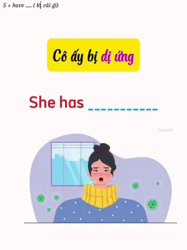 Bị triệu chứng gì... #english #learning #LearnOnTikTok #study #hoctienganh