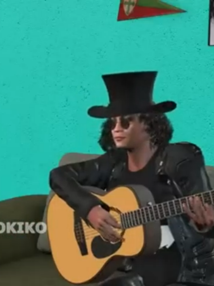AXL ROSES & SLASH(guns n roses) na vila do chaves