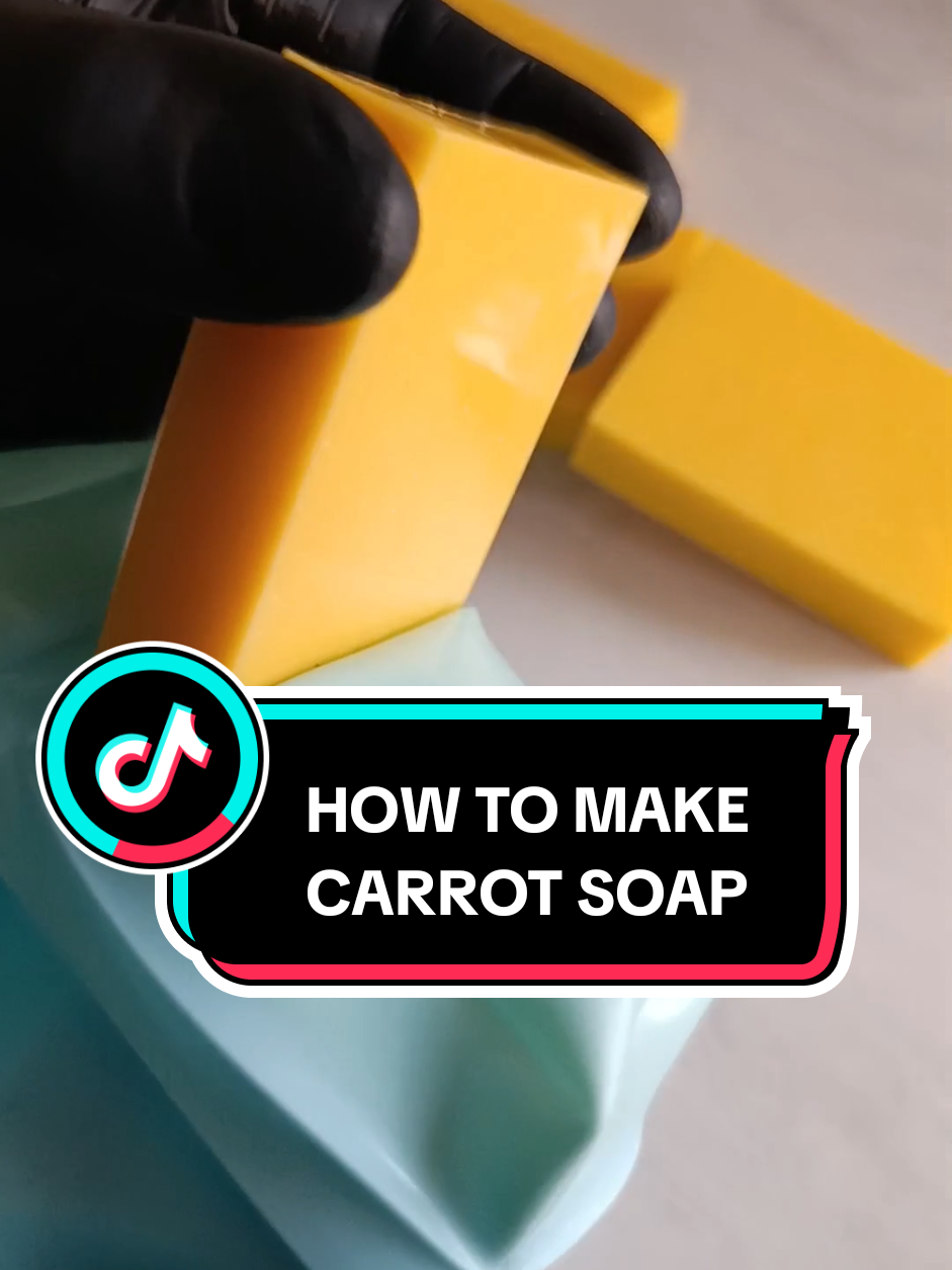 How to make carrot soap. This recipe clears dark spots, acne scars, and hyperpigmentation while brightening dark armpits, elbows, knees, and inner thighs. It also treats pimples and acne, this carrot soap is a game changer. #skincare #carrotsoap #skinglow #skinbrightning #acnetreatment 
