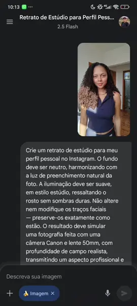 Esse foi o prompt que usei para gerar essa foto com o Gemini, a IA do Google! #creatorsearchinsights #gemini #ia #prompt 