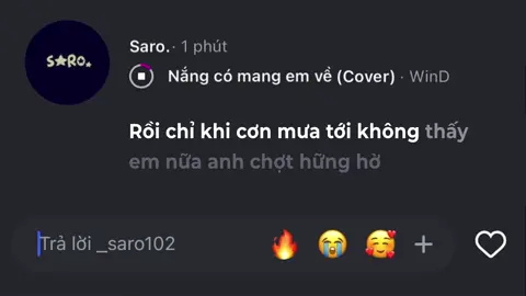 Rồi chỉ khi cơn mưa tới #_saro102 #lyrics #nhachaymoingay #xuhuong 