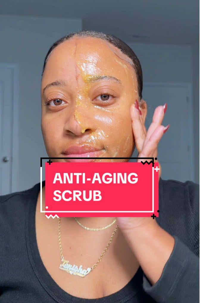 Natural beauty scrub for dark spots and anti-aging. #skincare #scrub #antiaging #darkspots 