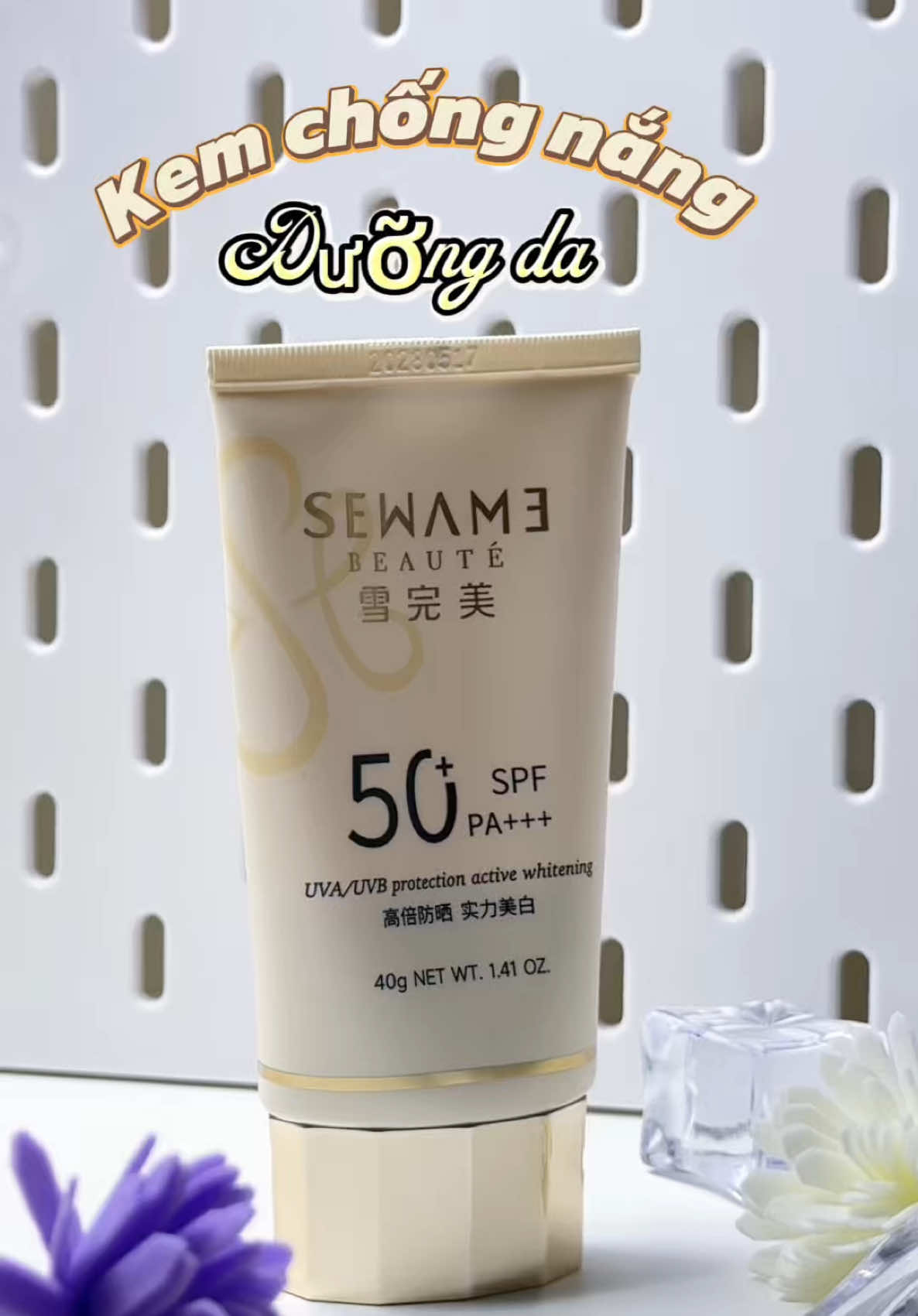 Kem chống nắng dưỡng da. Làm mịn & bảo vệ da dưới ánh nắng mặt trời. #review #kemchongnang #fyp #xuhuong #viralvideo 