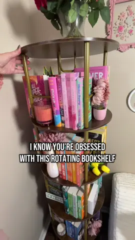 The only bookshelf you’d ever need. #bookshelf #rotatingbookshelf #tiktokshopfinds #bookshelfdecor #smallspaceideas 