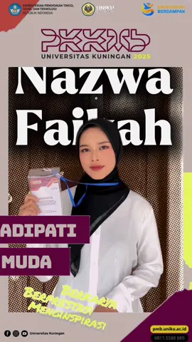 Hallo semua! Saya siap menjalani PKKMB UNIKU 2025 dan menjadi bagian dari keluarga besar Universitas Kuningan. Salam hangat dari saya, Mahasiswa Baru Universitas Kuningan. UNIKU JAYA!!! #PKKMBUNIKU2025 #Ngabakti #MabaUniku #uniku @Universitas Kuningan 