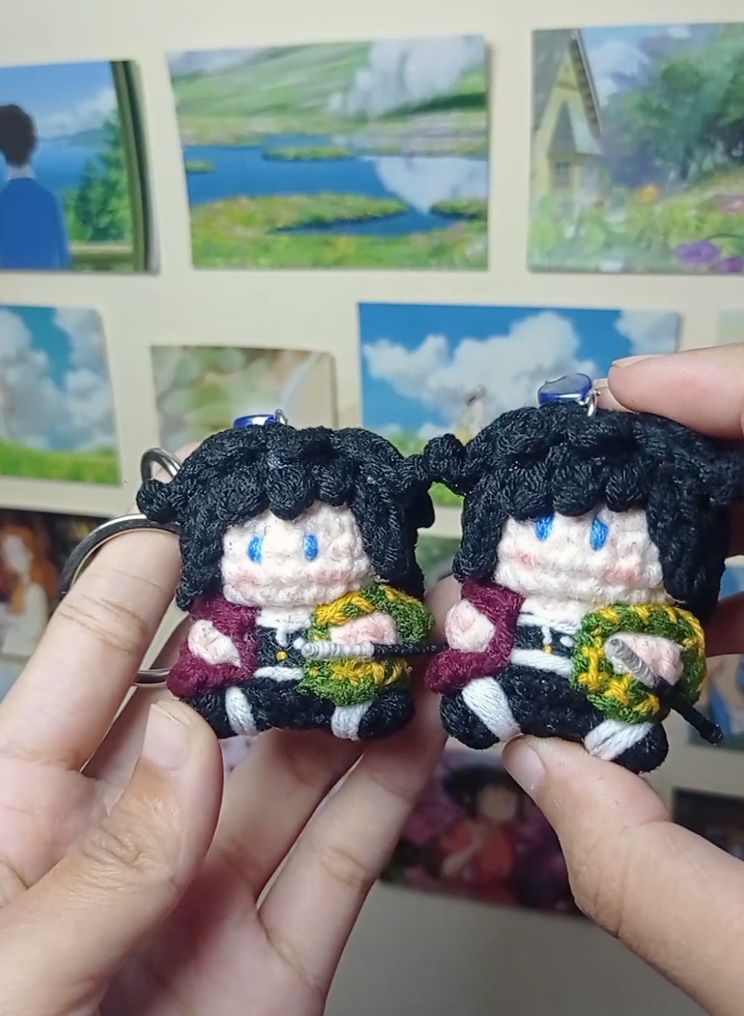 Giyuu-san~ #crochet #amigurumi #keychain #demonslayer #tomiokagiyuu 
