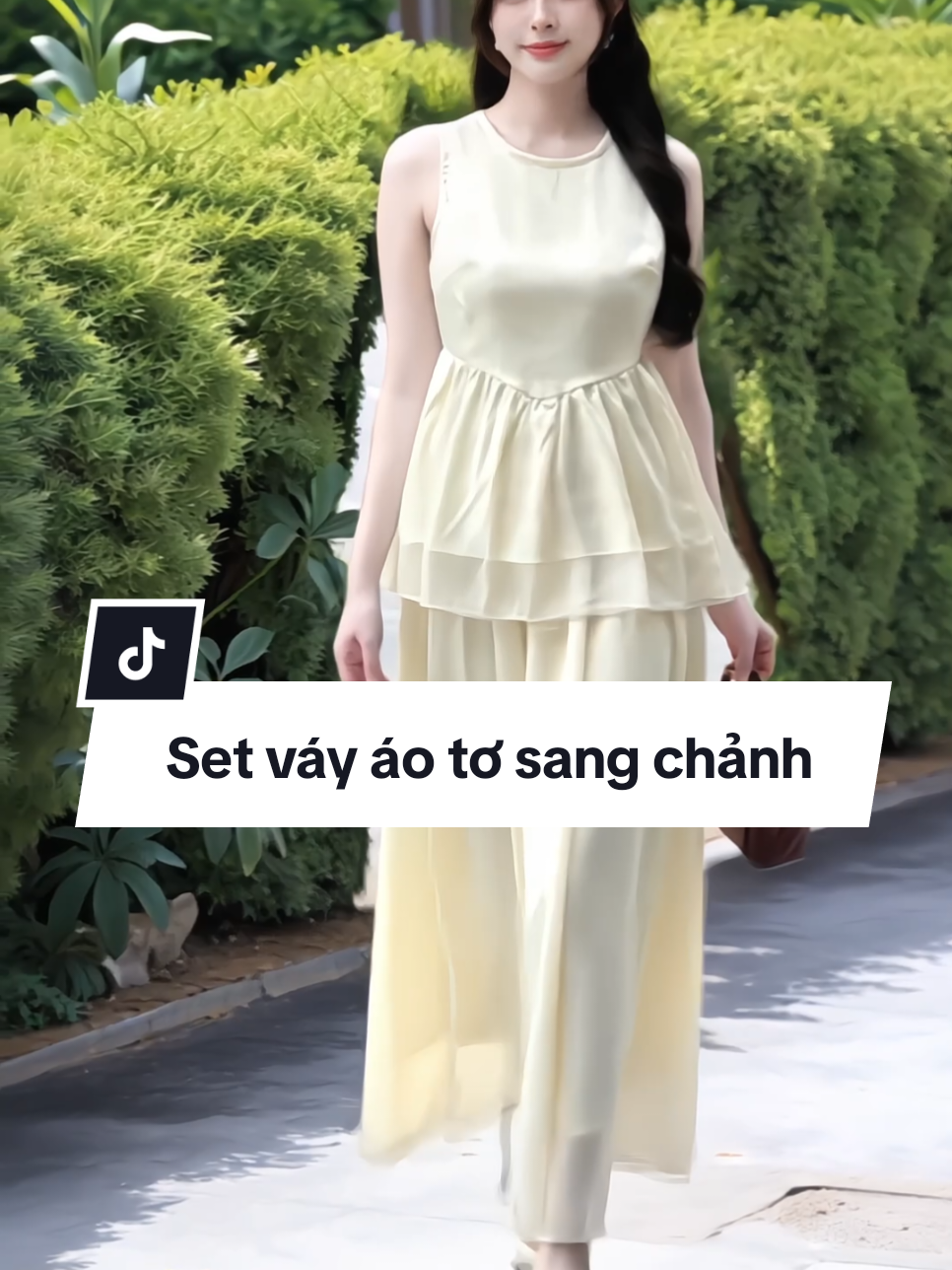 Set váy áo tiểu thư, áo ba lỗ dáng xòe phối cùng chân váy dài thướt tha, vải tơ mềm mịn, đủ size nhé ạ #setvaytieuthu #setvaythanhlich #setvaysangtrong #setvayao #xuhuong 