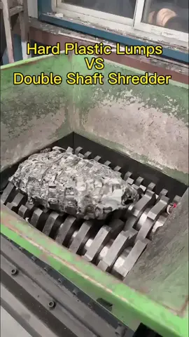 Hard Plastic Lumps VS Shredder 💥♻️ These strong plastic blocks jump around but can’t escape the shredder! Watch them get crushed and recycled into reusable material. #PlasticShredder #RecyclingMachine #SatisfyingVideo #HardPlastic #WasteRecycling #IndustrialMachine