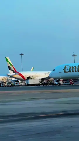 Charming view 😍 Emirates A380 &Emirates A350 #emiratesa380 #flycrew #foryoupage #foryou #dxb_uae_dubai 