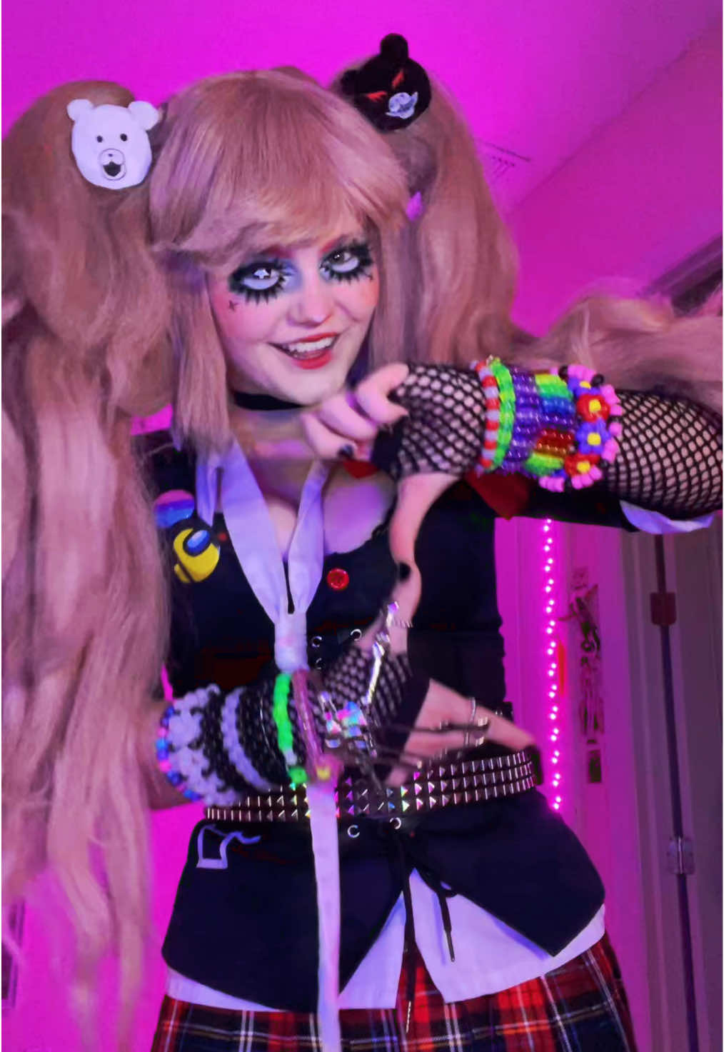 Welding student by day…. Junko enoshima by night…. #junko #junkoenoshima #junkoenoshimacosplay #danganronpacosplay #cosplay 