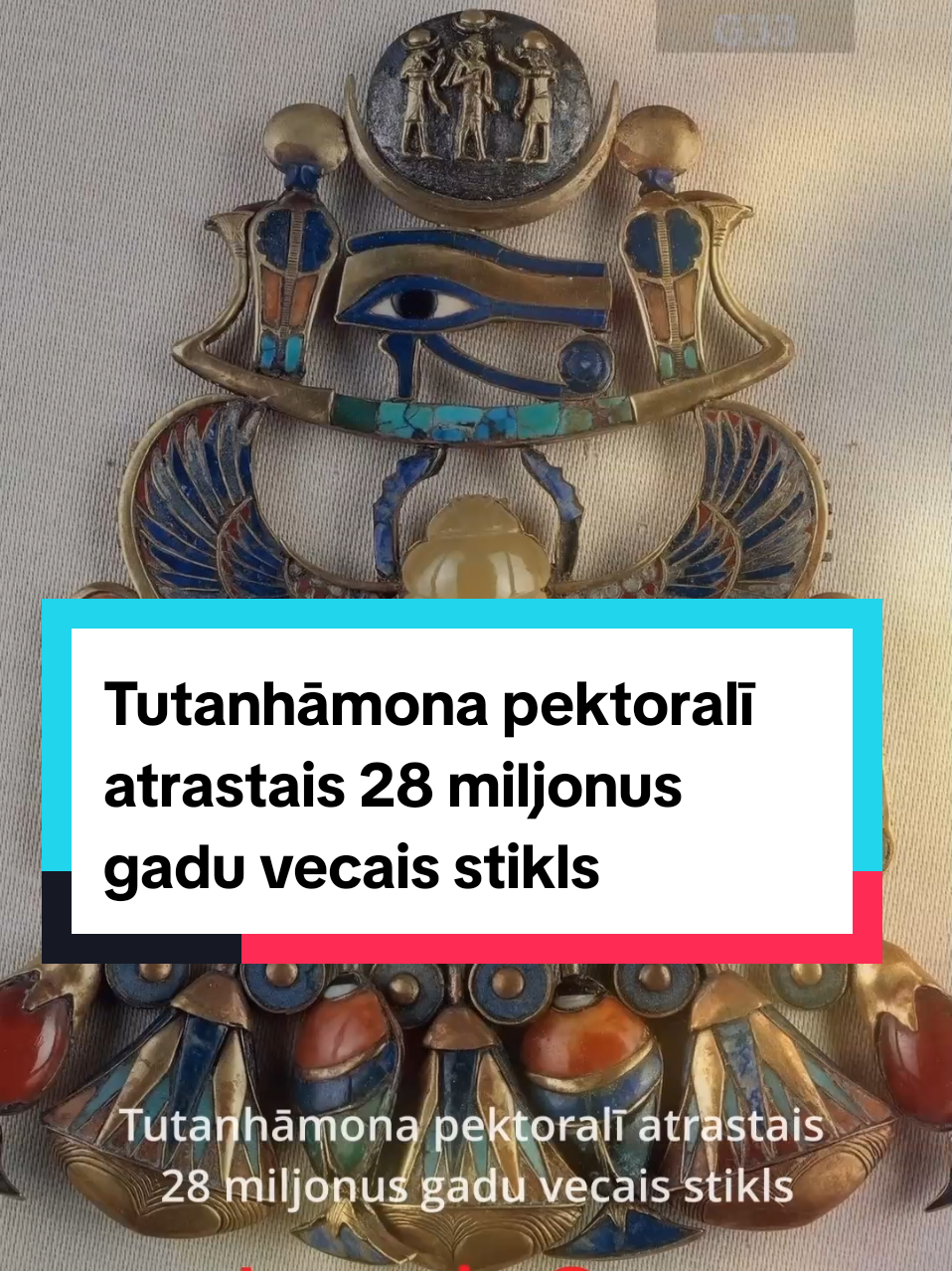 Tutanhāmona pektoralī atrastais 28 miljonus gadu vecais stikls. #ziņas #zinātne #Ēģipte #kosmosa #stikls 