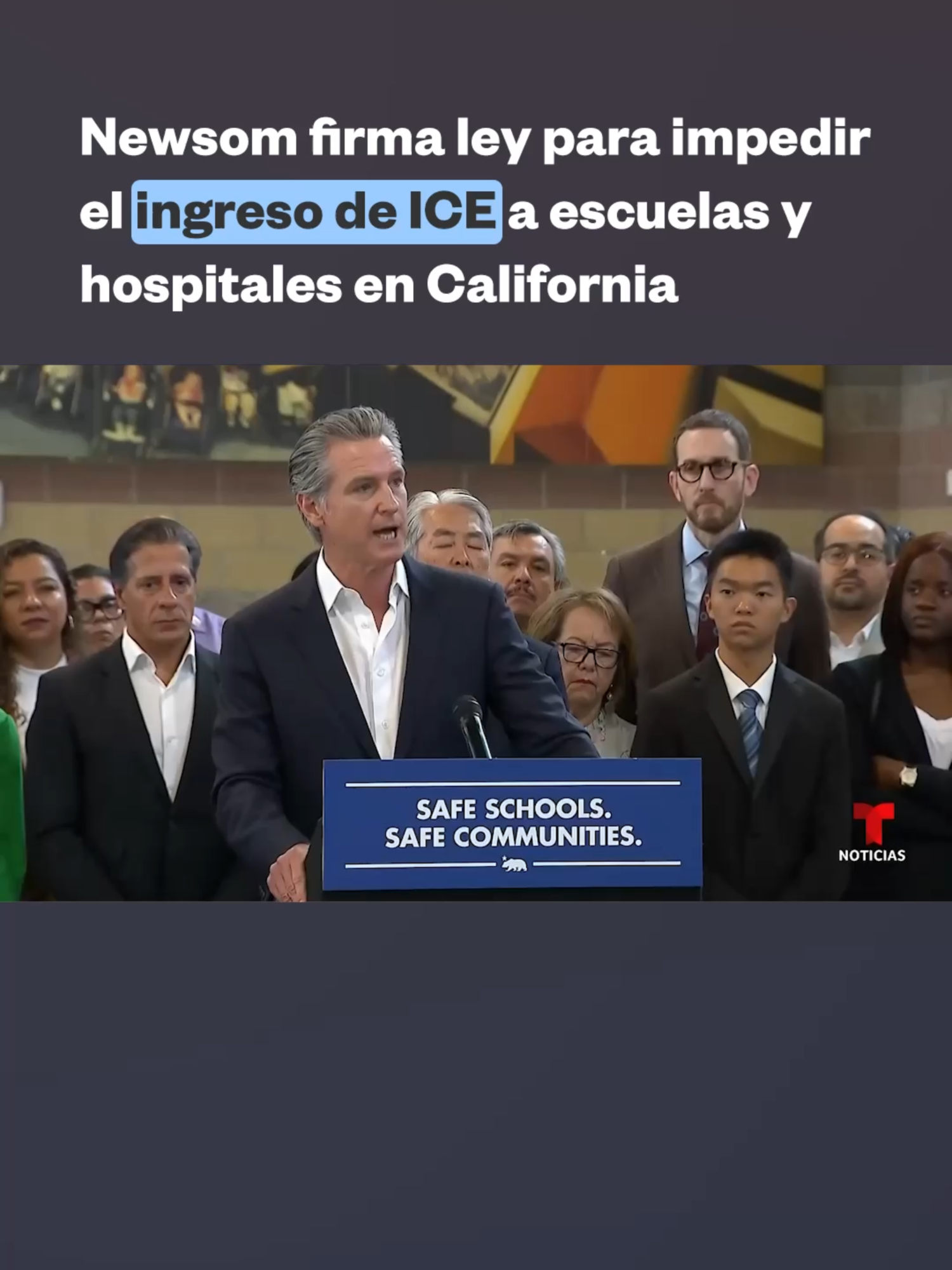 📍El gobernador de #California, Gavin Newsom, firmó un paquete de leyes que buscan ampliar las protecciones para comunidades inmigrantes en el estado. Este proyecto de ley entrará en vigor en enero. Newsom también firmó medidas inmediatas que impiden que agentes de #ICE ingresen a escuelas y centros de salud sin orden judicial.