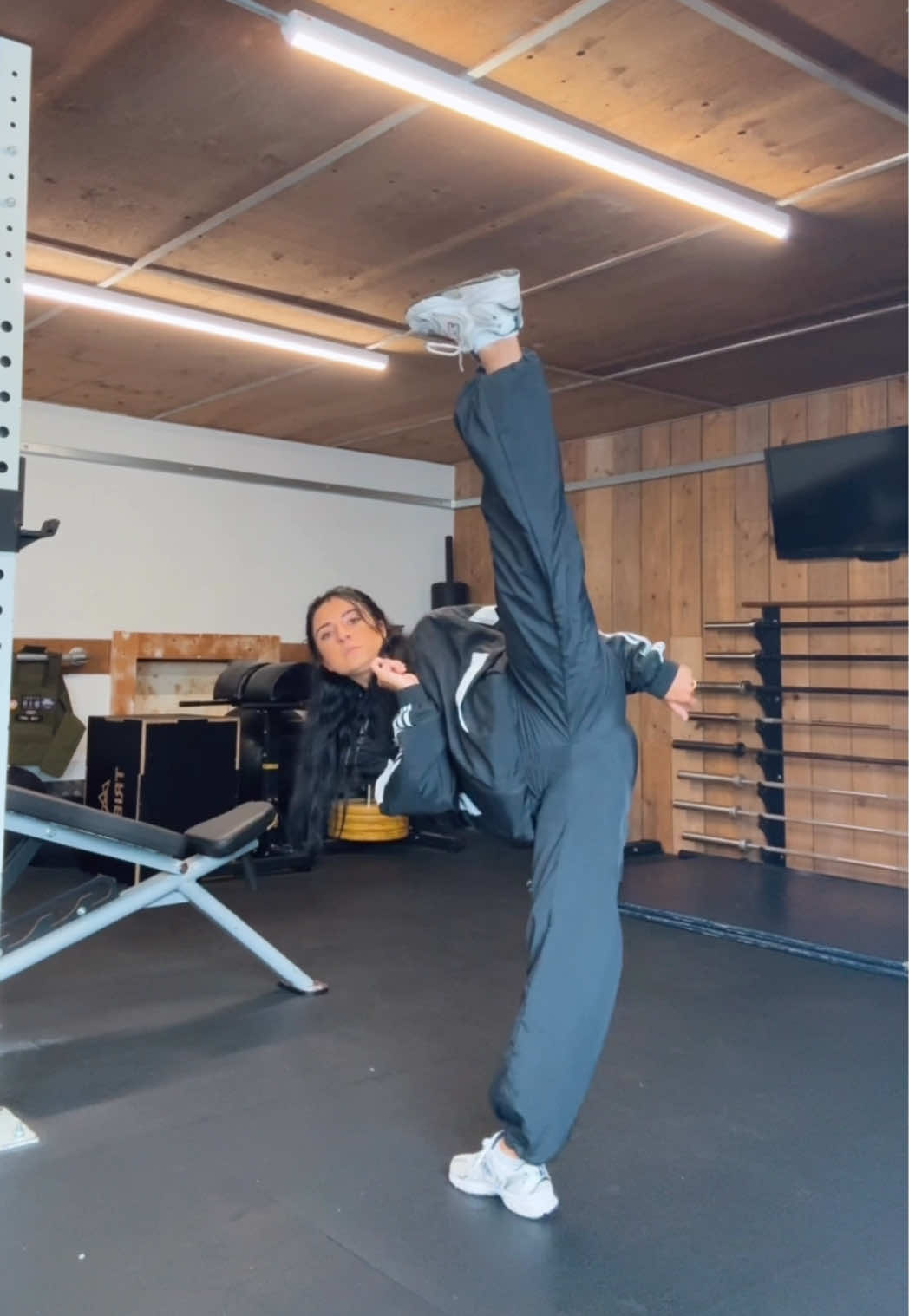 Name the kick 😝 #Stuntwoman #martialarts #kickboxing #stunts #martialartslife 
