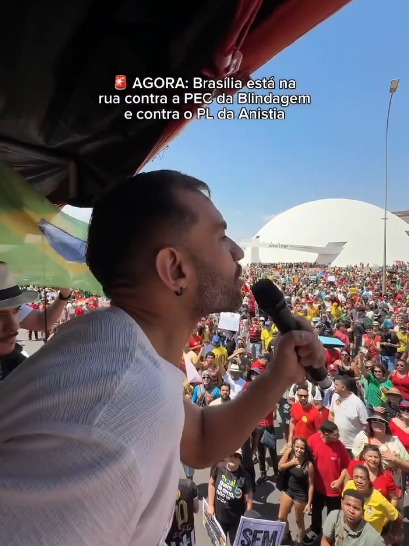 Brasília ecoa o grito SEM ANISTIA PRA GOLPISTAS! ✊🏽 #congressoinimigodobrasil #SemAnistia #congressoininmigodopovo #pecdabandidagem #semdosimetria 