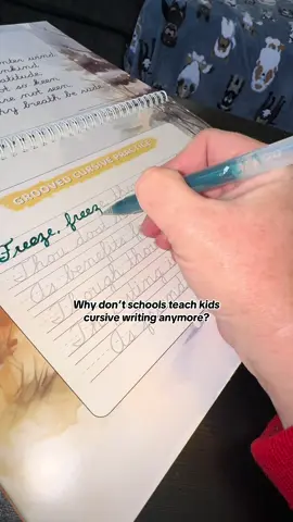 Teach your kids cursive writing with this reusable grooved practice workbooks!   #writingtips #schoolsupplies #homeschoolingmom #homeschooling #notebooks 