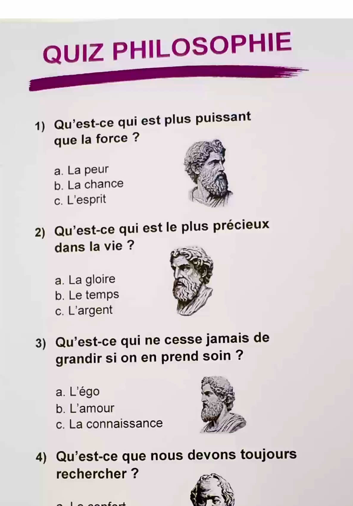 Quiz philosophie ! #Quiz #questions #philosophy #philosophie #quizchallenge 