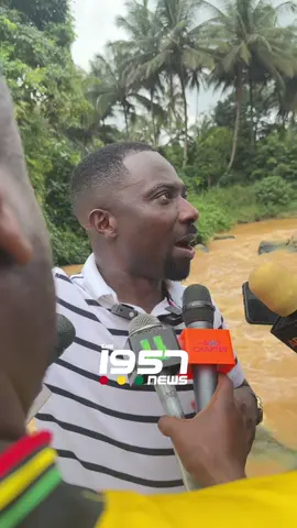 Galamsey: Dennis Miracles Aboagye calls on Government, to provide boreholes for the people of Kwanyako, alleging that the state of the Ayensu River has worsened due to illegal mining. - #the1957news #Galamsey #water 