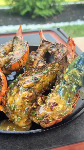 Honey Chipotle Grilled Lobster Tails #lobster #bbq #food #fyp 