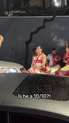 I would like to think the biceps make him a 10. #funny #fyp #gym #men #brasil 